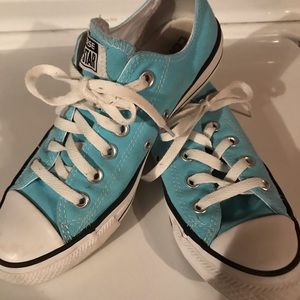 Pretty, turquoise, Converse shoes.
